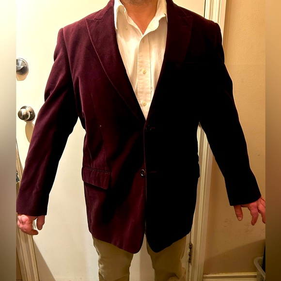 Burgundy Velvet Jacket - Picture 2 of 3